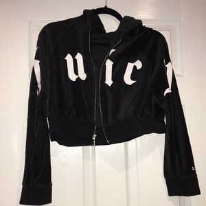 Juicy couture crop velvet hoodie 💄💋
